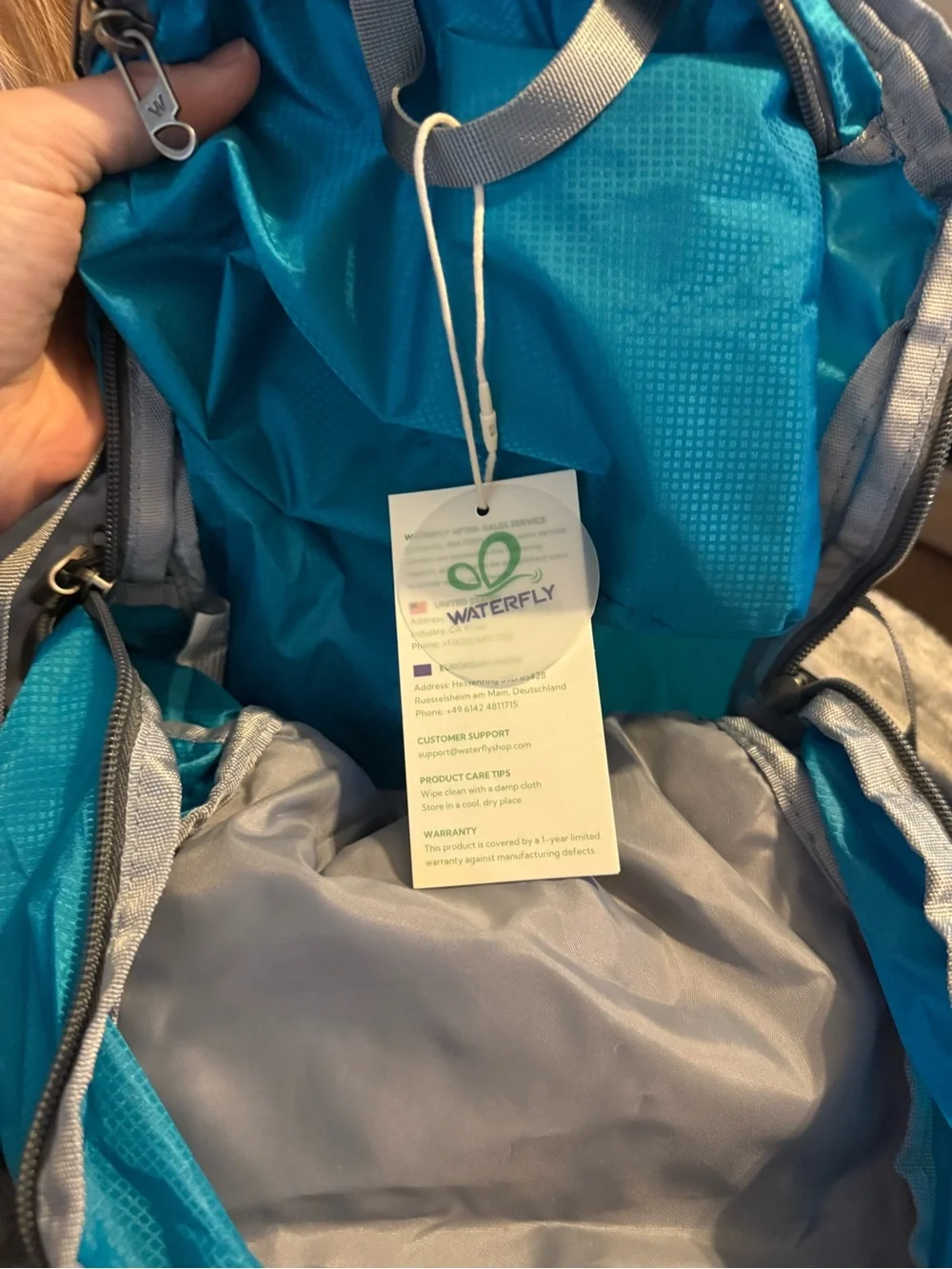 Waterfly Teal Backpack for Men – Lightweight Everyday Pack